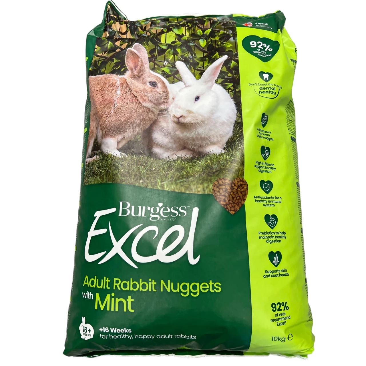 Burgess Excel Kaninfoder Mint 10 kg - voksen kanin